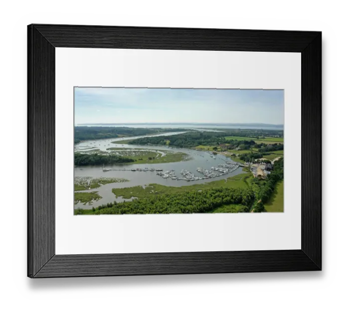 Framed Print : Aerial View ot the Beaulieu river Framed Print : Aerial View ot the Beaulieu river