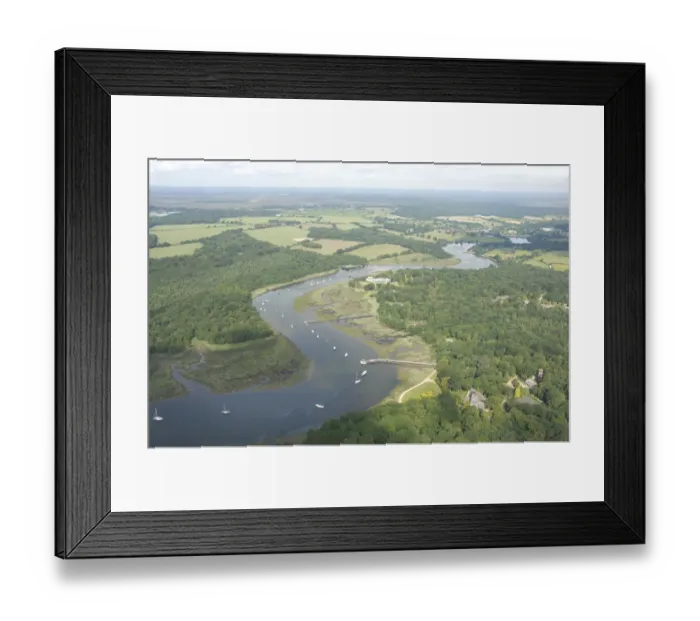 Framed Print : Beaulieu River Aerial view