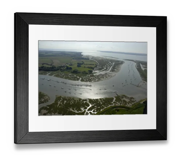 Framed Print : Beaulieu River Aerial view Framed Print : Beaulieu River Aerial view