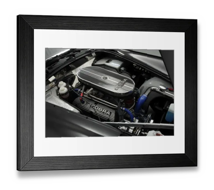 Framed Print : 1991 AC Cobra engine