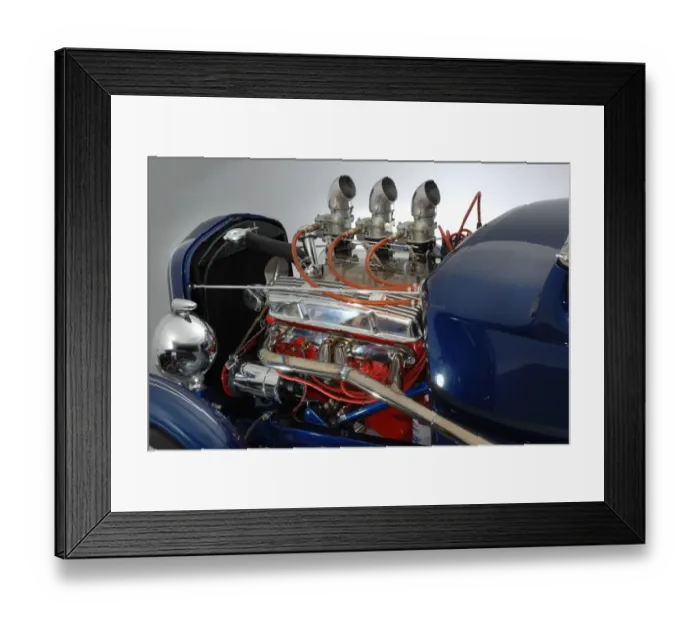 Framed Print : Coffee Grinder 1930 Ford A Custom Car engine