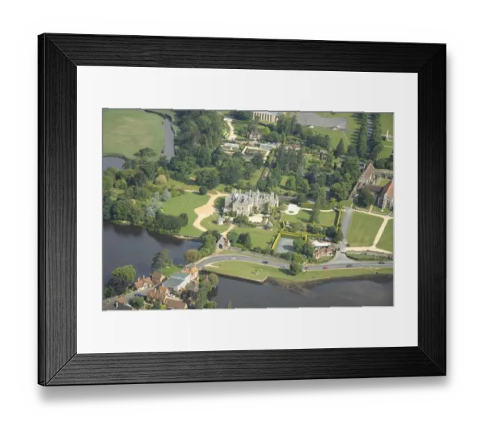 Framed Print : Palace House and Beaulieu grounds from the air Framed Print : Palace House and Beaulieu grounds from the air