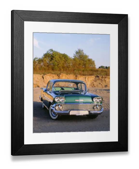 Framed Print : 1958 Chevrolet Biscayne