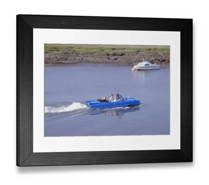 Framed Print : 1965 Amphicar on Beaulieu river
