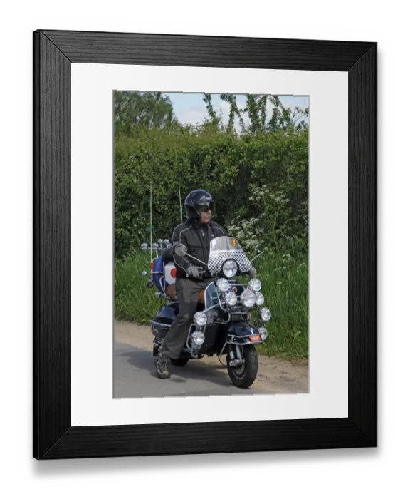 Framed Print : Modified Vespa scooter 2008