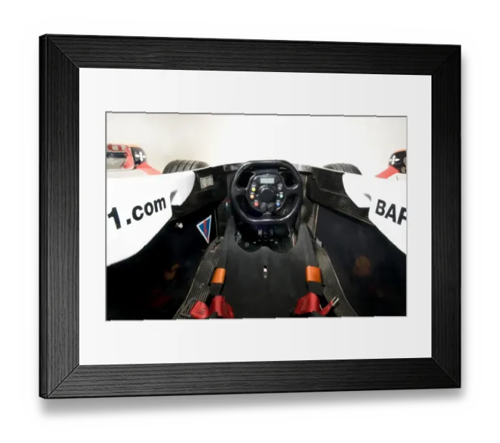Framed Print : 2004 B. A. R. Honda cockpit