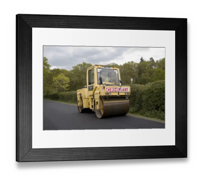 Framed Print : Road resurfacing Framed Print : Road resurfacing