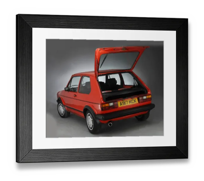Framed Print : 1983 Volkswagen Golf Gti mk1