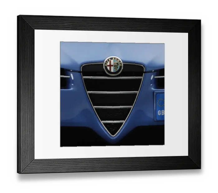Framed Print : 2006 Alfa Romeo Spyder grille Framed Print : 2006 Alfa Romeo Spyder grille