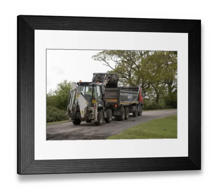 Framed Print : Road resurfacing Framed Print : Road resurfacing