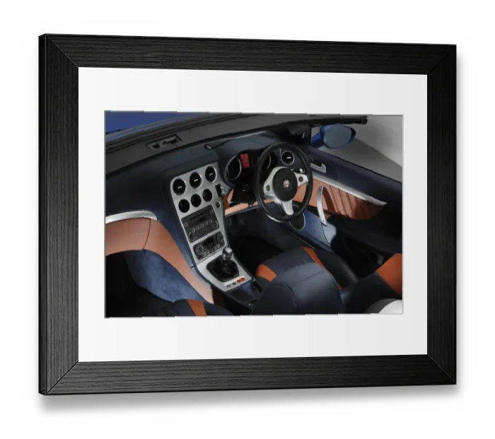 Framed Print : 2006 Alfa Romeo Spyder interior Framed Print : 2006 Alfa Romeo Spyder interior