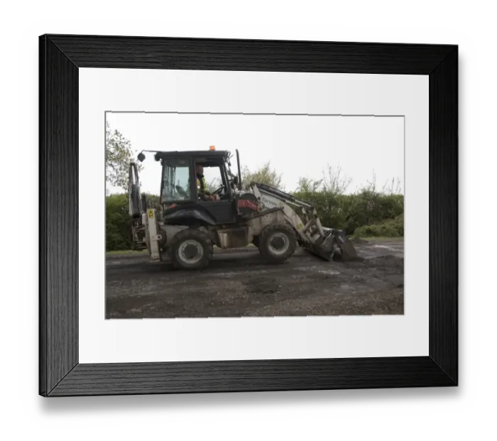 Framed Print : Road resurfacing