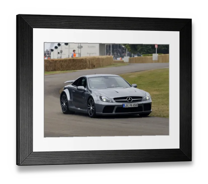 Framed Print : 2009 Mercedes Benz SL65 AMG Black