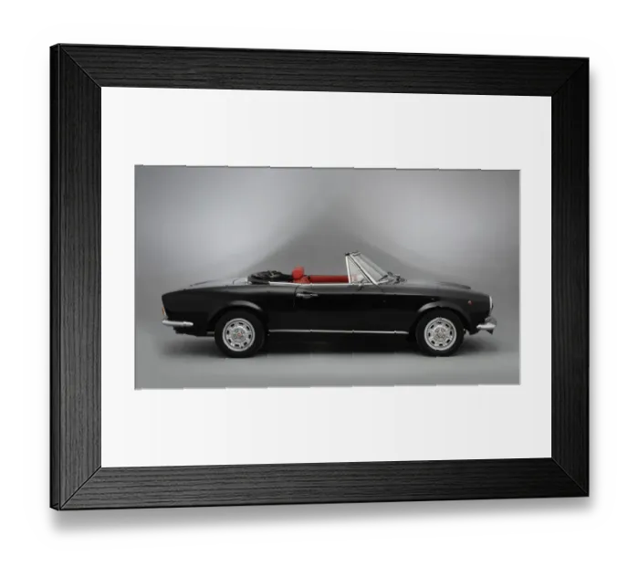 Framed Print : 1974 Fiat 124 Spyder