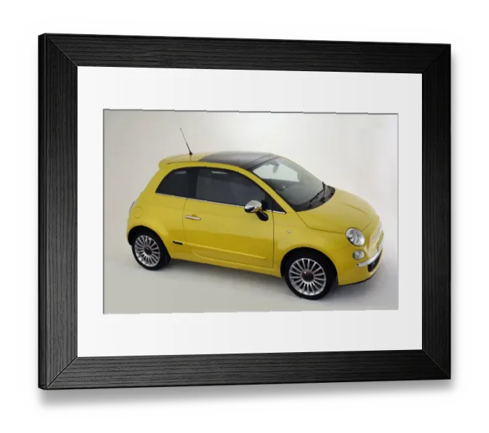 Framed Print : 2010 Fiat 500