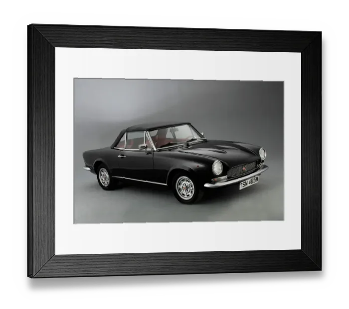 Framed Print : 1974 Fiat 124 Spyder Framed Print : 1974 Fiat 124 Spyder