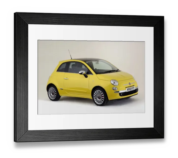 Framed Print : 2010 Fiat 500