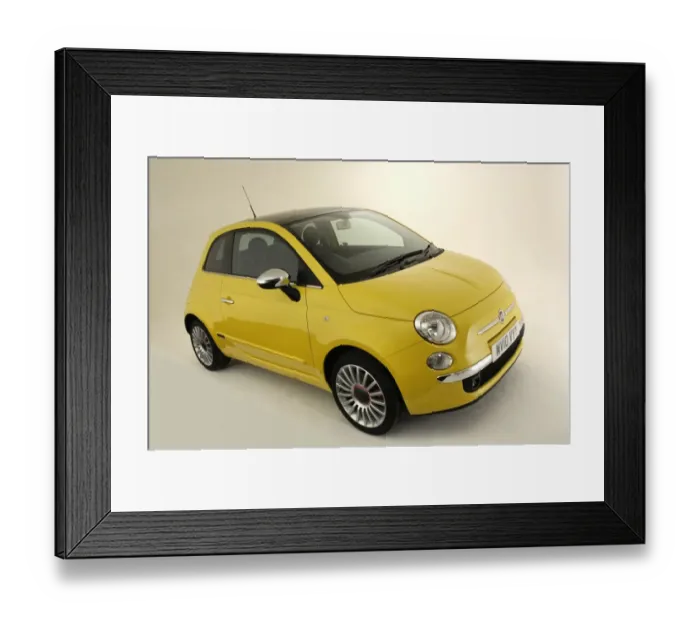 Framed Print : 2010 Fiat 500