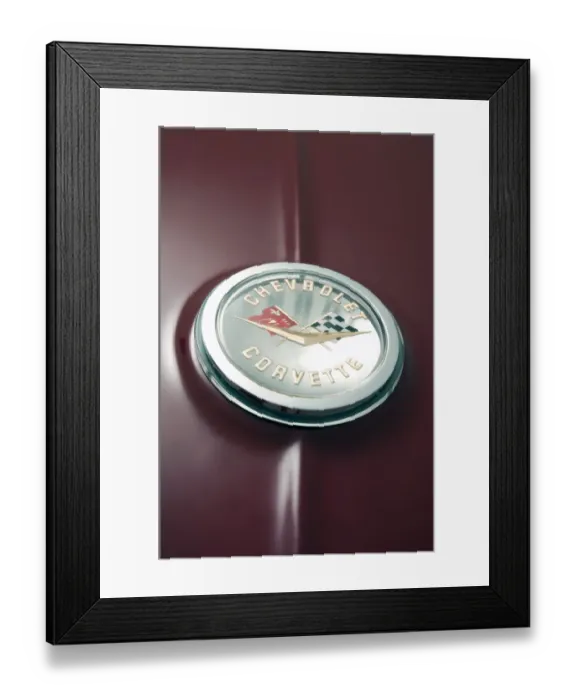 Framed Print : 1961 Chevrolet Corvette C1 Convertible badge