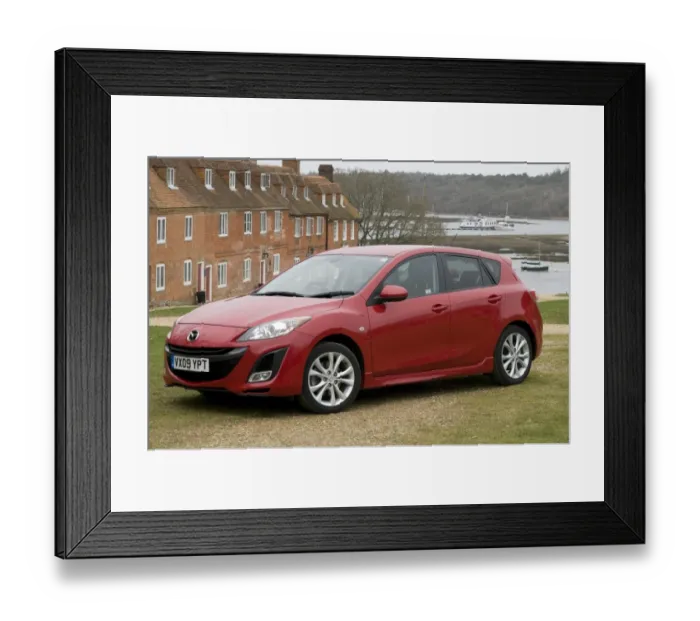 Framed Print : 2009 Mazda 3 2. 2D