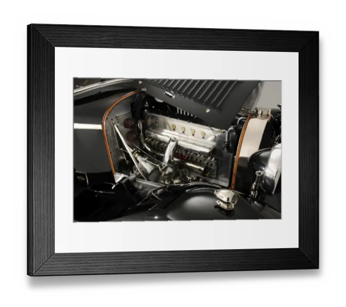 Framed Print : 1930 Bugatti Type 46 Faux engine