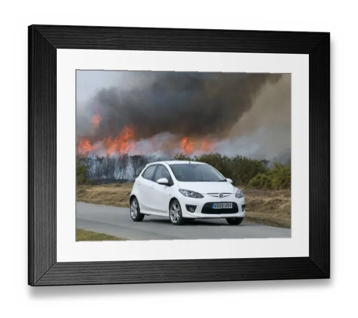 Framed Print : 2010 Mazda 2 Sport Framed Print : 2010 Mazda 2 Sport