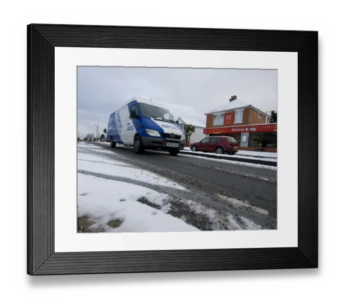 Framed Print : Van driving in Framed Print : Van driving in