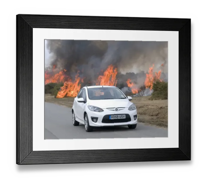 Framed Print : 2010 Mazda 2 Sport
