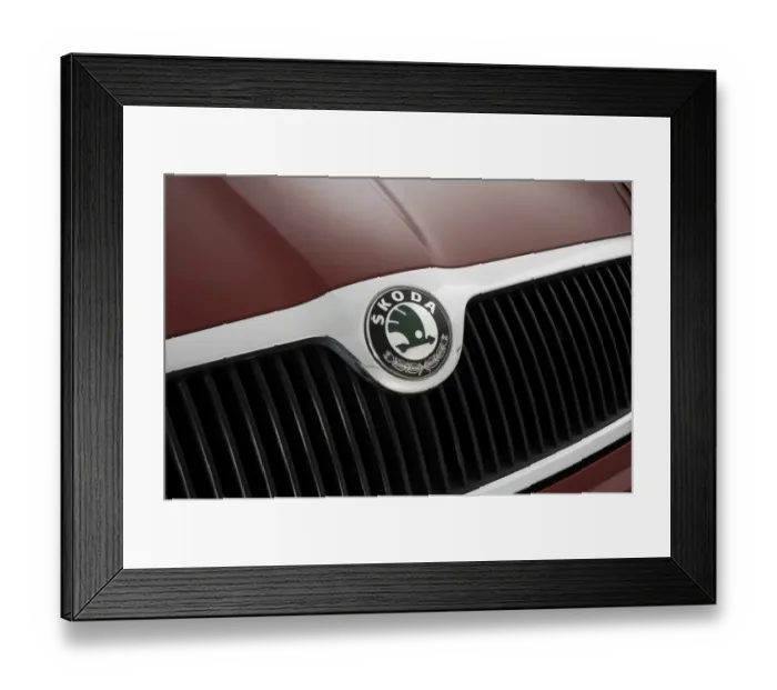Framed Print : 2007 Skoda Octavia estate badge Framed Print : 2007 Skoda Octavia estate badge