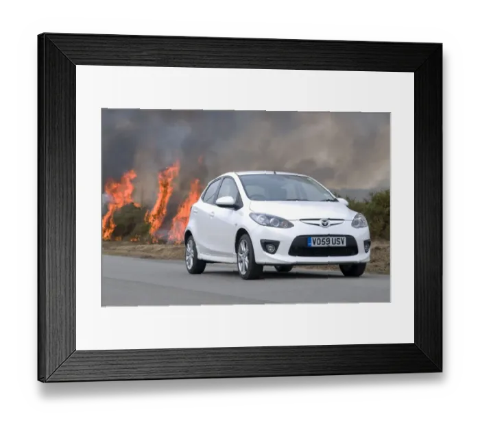 Framed Print : 2010 Mazda 2 Sport