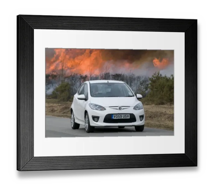 Framed Print : 2010 Mazda 2 Sport Framed Print : 2010 Mazda 2 Sport