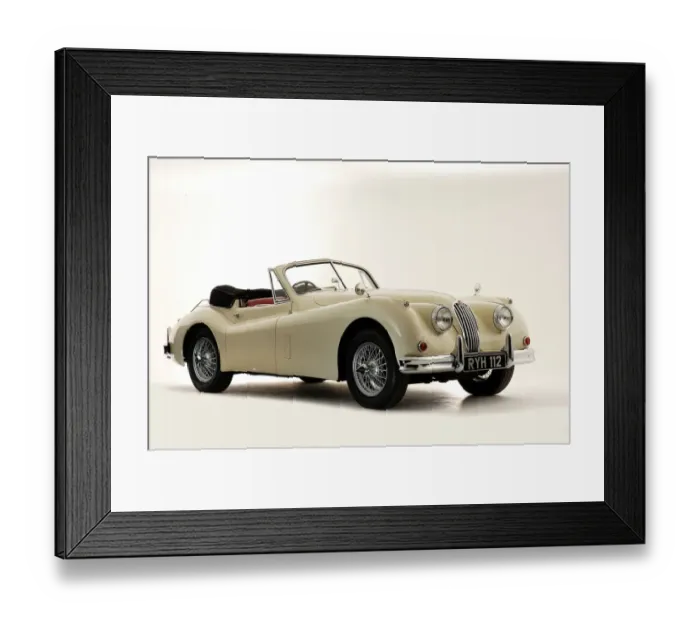 Framed Print : 1955 Jaguar XK140