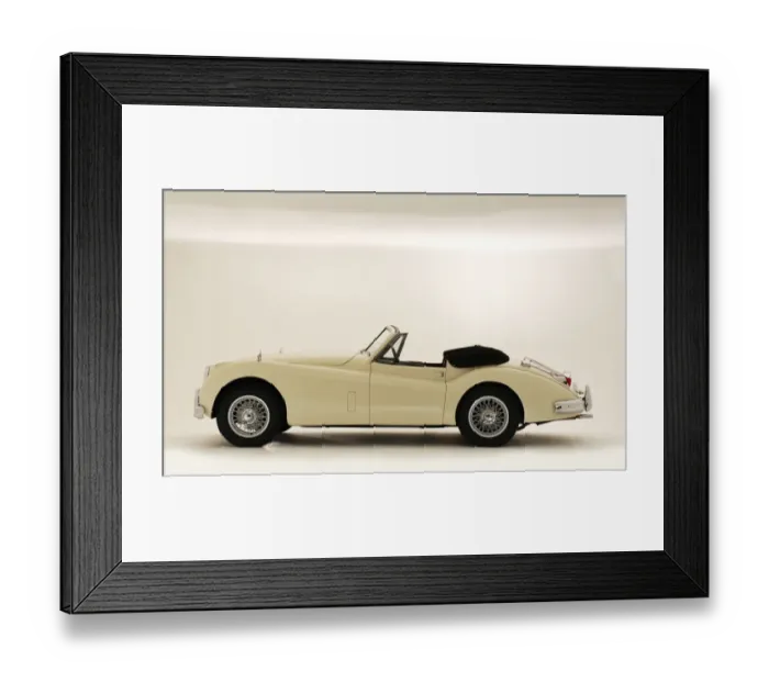 Framed Print : 1955 Jaguar XK140