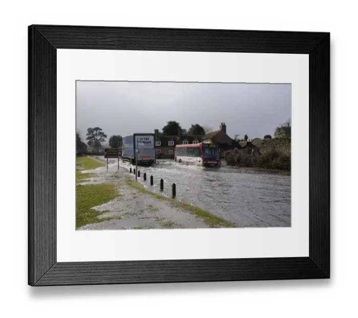 Framed Print : Flooding on Country Road 2008 Framed Print : Flooding on Country Road 2008