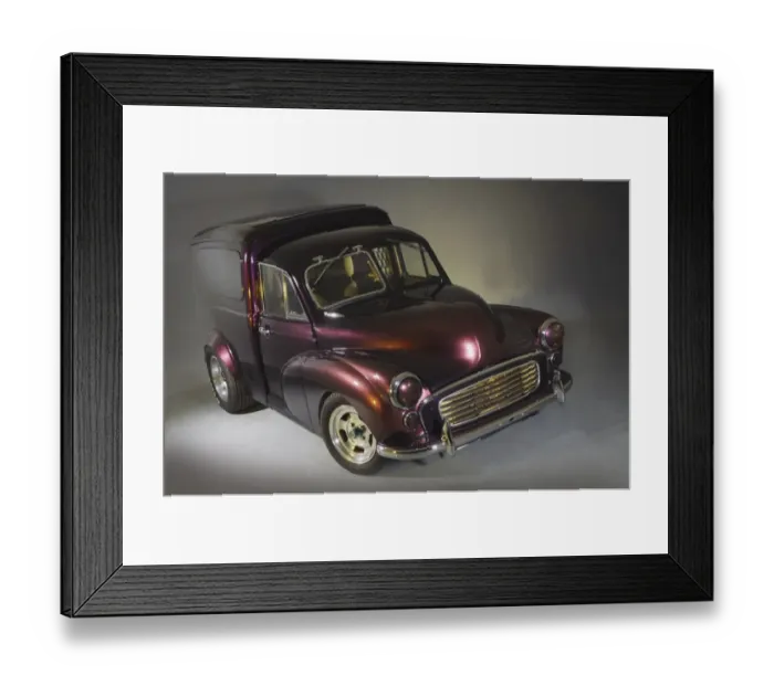 Framed Print : Customised Morris Minor Van Framed Print : Customised Morris Minor Van