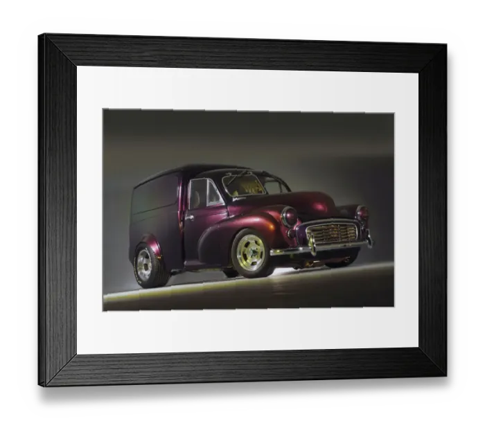 Framed Print : Customised Morris Minor van