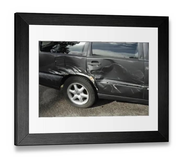 Framed Print : Dented Volvo Framed Print : Dented Volvo