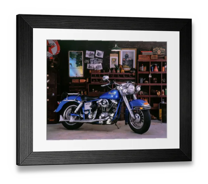 Framed Print : 1983 Harley Davidson FLHS Electra Glide Sport