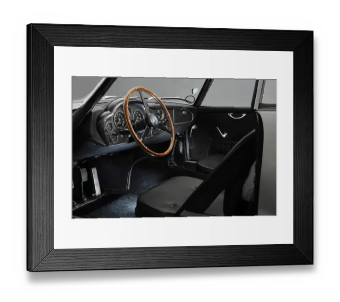 Framed Print : 1961 Aston Martin DB4 GT Zagato interior Framed Print : 1961 Aston Martin DB4 GT Zagato interior