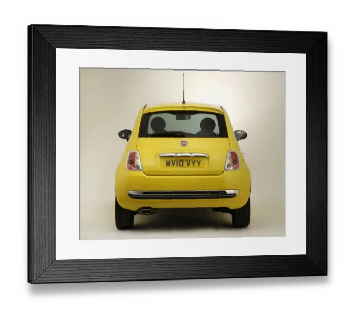 Framed Print : 2010 Fiat 500