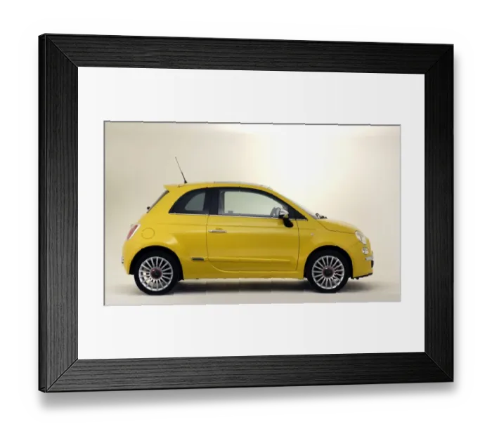 Framed Print : 2010 Fiat 500