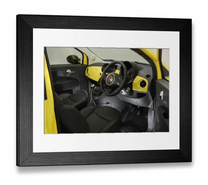 Framed Print : 2010 Fiat 500