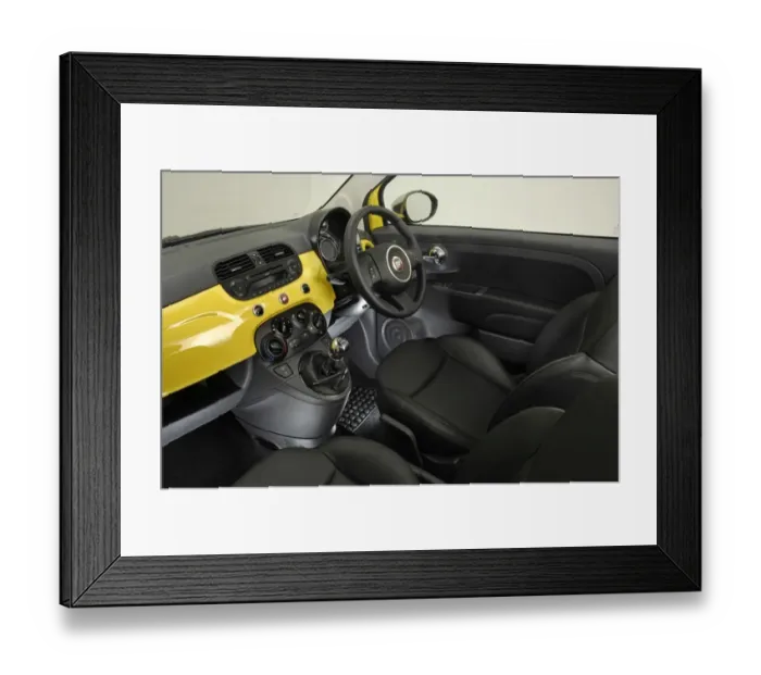 Framed Print : 2010 Fiat 500