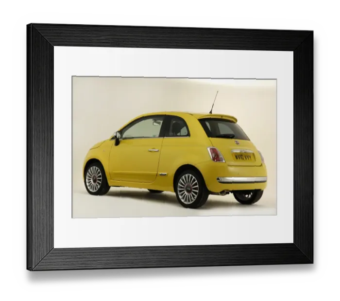 Framed Print : 2010 Fiat 500