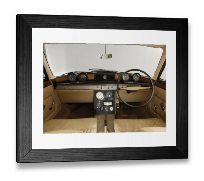 Framed Print : 1961 Rover T4 gas turbine car interior Framed Print : 1961 Rover T4 gas turbine car interior