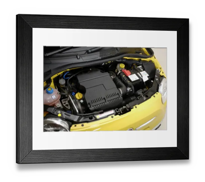 Framed Print : 2010 Fiat 500