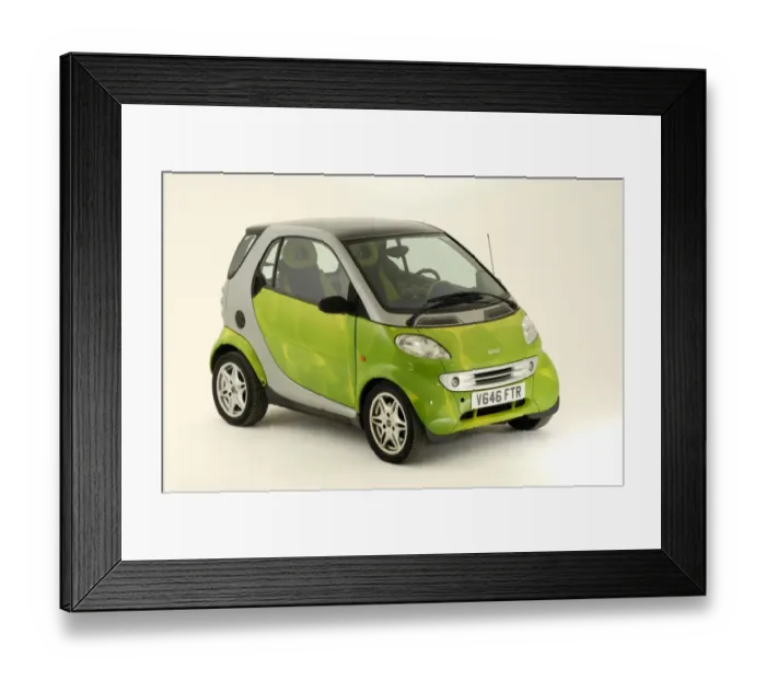 Framed Print : 2001 Smart car