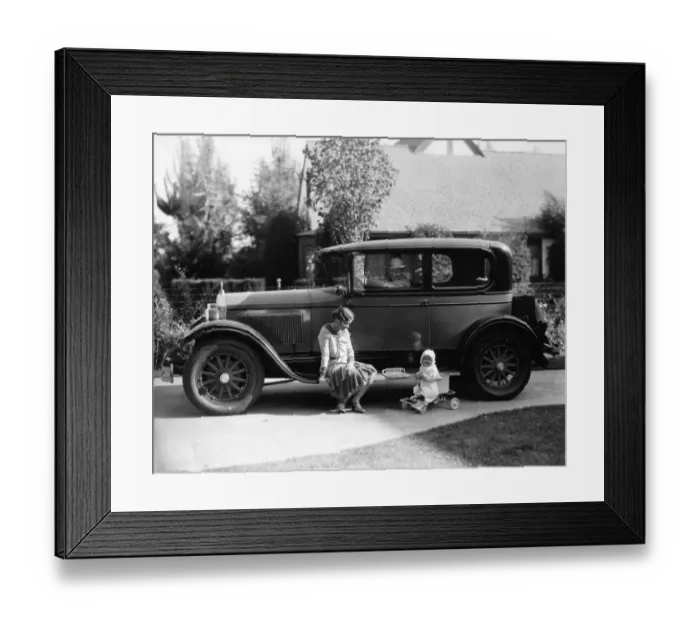 Framed Print : Stan Laurel at the wheel of 1927 Hupmobile Framed Print : Stan Laurel at the wheel of 1927 Hupmobile