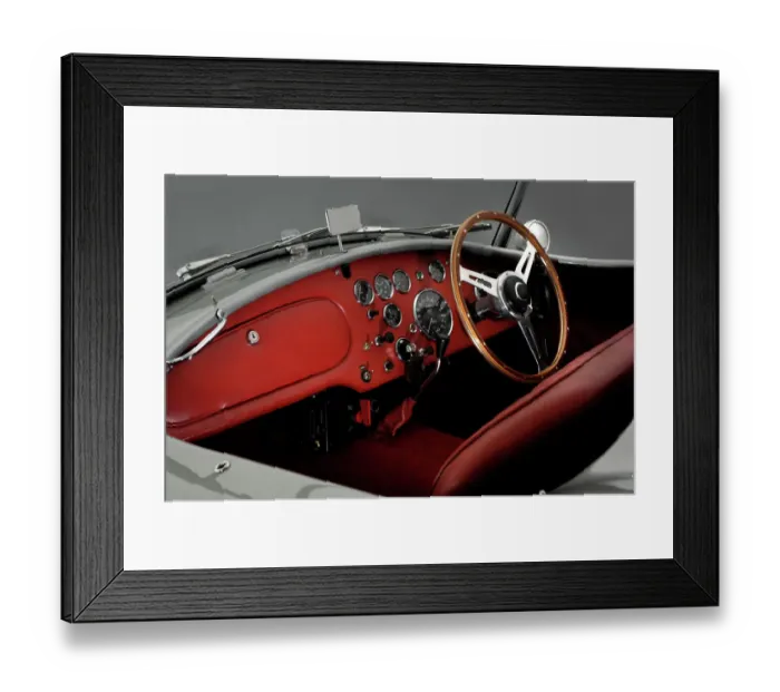 Framed Print : 1957 AC Ace Bristol interior