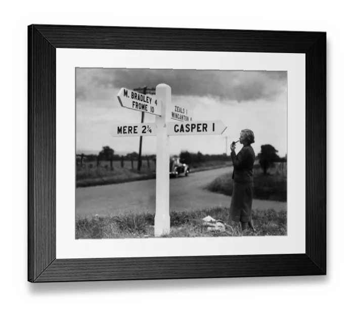 Framed Print : 1930s Finger sign